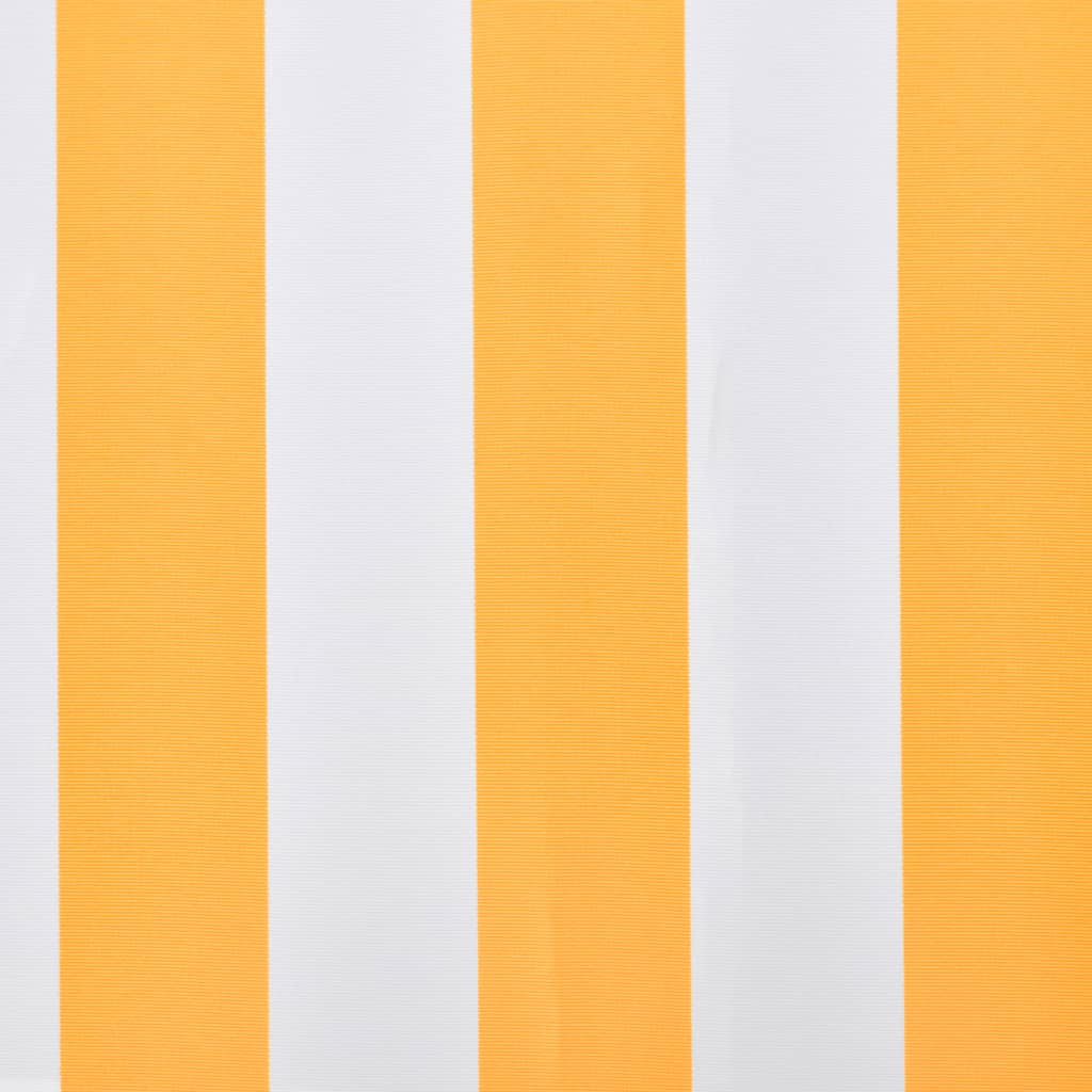 Tendone Parasole in Tela Arancione e Bianco 450x300 cm - homemem39