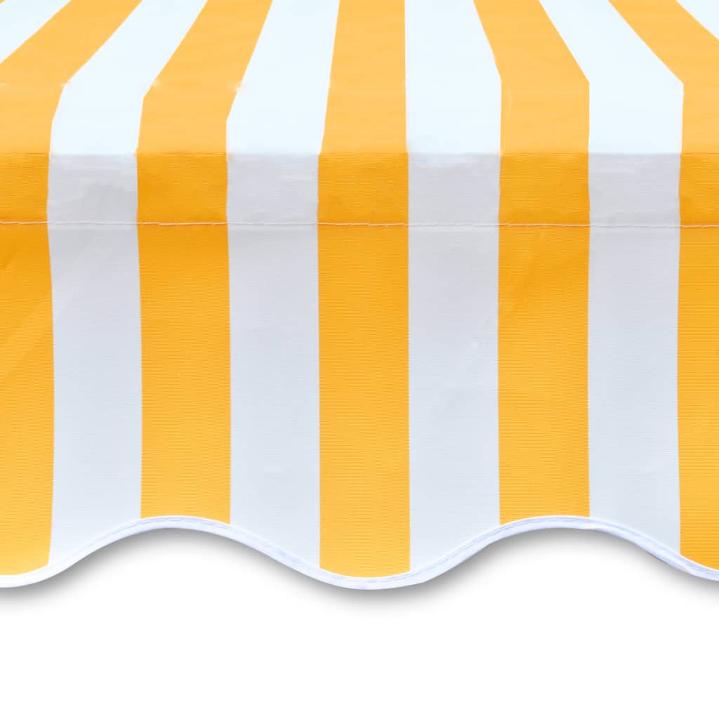 Tendone Parasole in Tela Arancione e Bianco 450x300 cm - homemem39