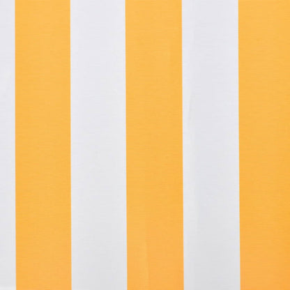 Tendone Parasole in Tela Arancione e Bianco 500x300 cm - homemem39