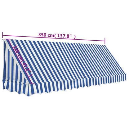 Tenda da Sole per Bistrò 350x120 cm Blu e Bianca - homemem39