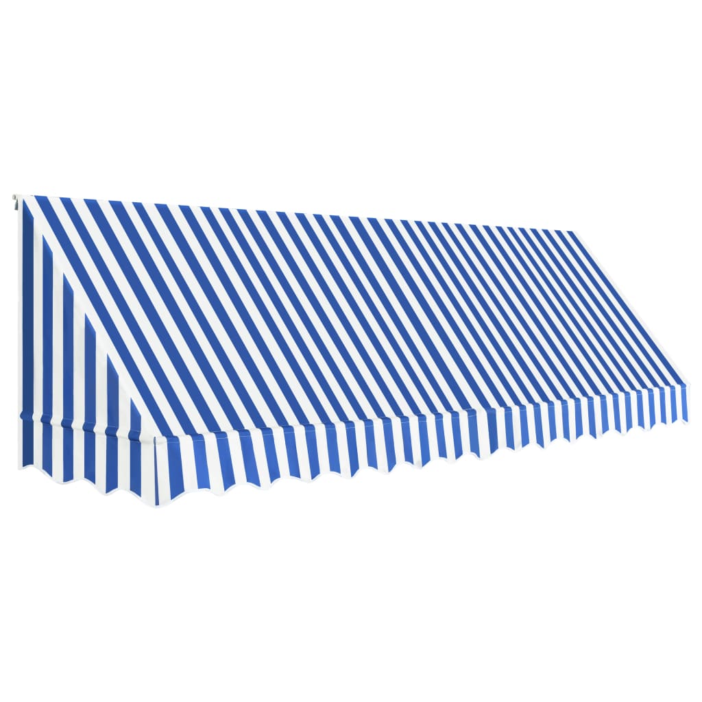 Tenda da Sole per Bistrò 400x120 cm Blu e Bianca - homemem39