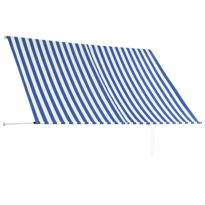 Tenda da Sole Retrattile 250x150 cm Blu e Bianco - homemem39