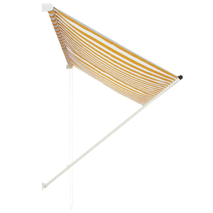 Tenda da Sole Retrattile 250x150 cm Giallo e Bianco - homemem39