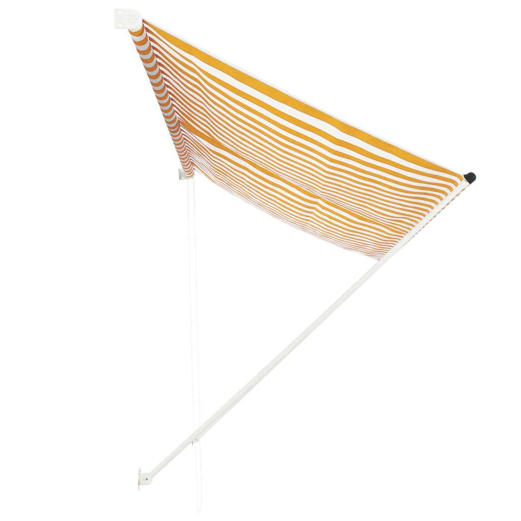 Tenda da Sole Retrattile 300x150 cm Giallo e Bianco - homemem39