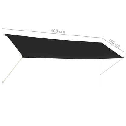 Tenda da Sole Retrattile 400x150 cm Antracite - homemem39