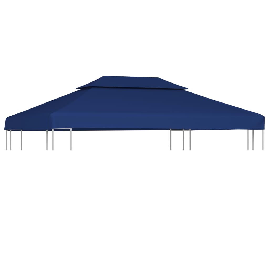 Copertura Superiore per Gazebo a 2 Strati 310 g/m² 4x3 m Blu - homemem39