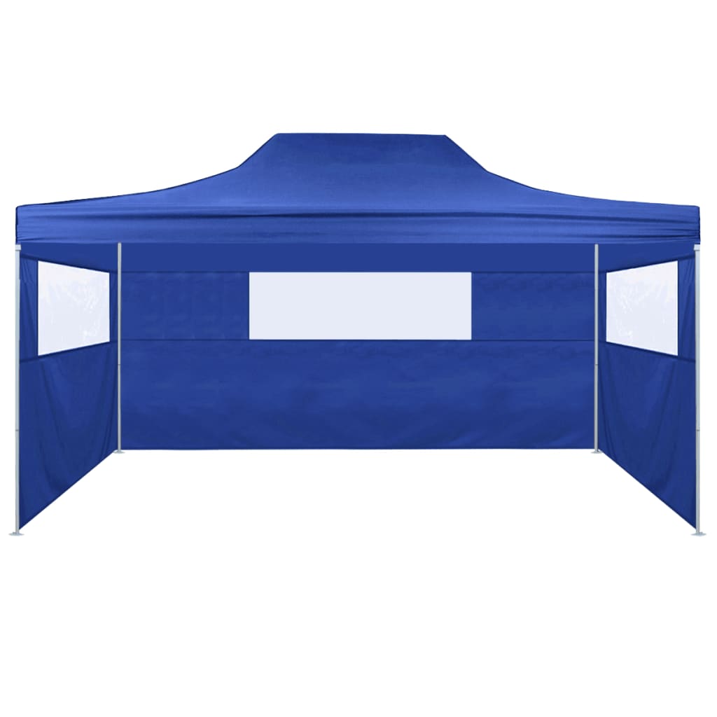 Tenda Pieghevole con 3 Pareti 3x4,5 m Blu - homemem39