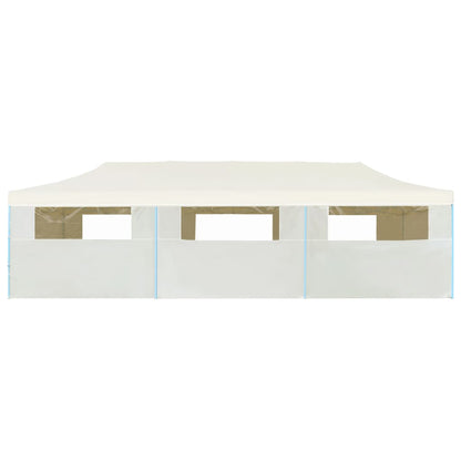 Tenda Pieghevole Pop-Up con 8 Pareti Laterali 3x9 m Crema - homemem39