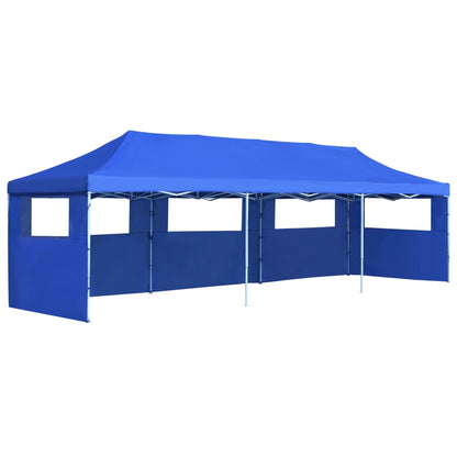 Tenda Pieghevole Pop-Up con 5 Pareti Laterali 3x9 m Blu - homemem39