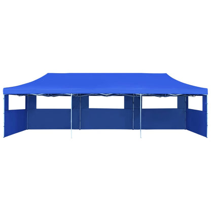 Tenda Pieghevole Pop-Up con 5 Pareti Laterali 3x9 m Blu - homemem39