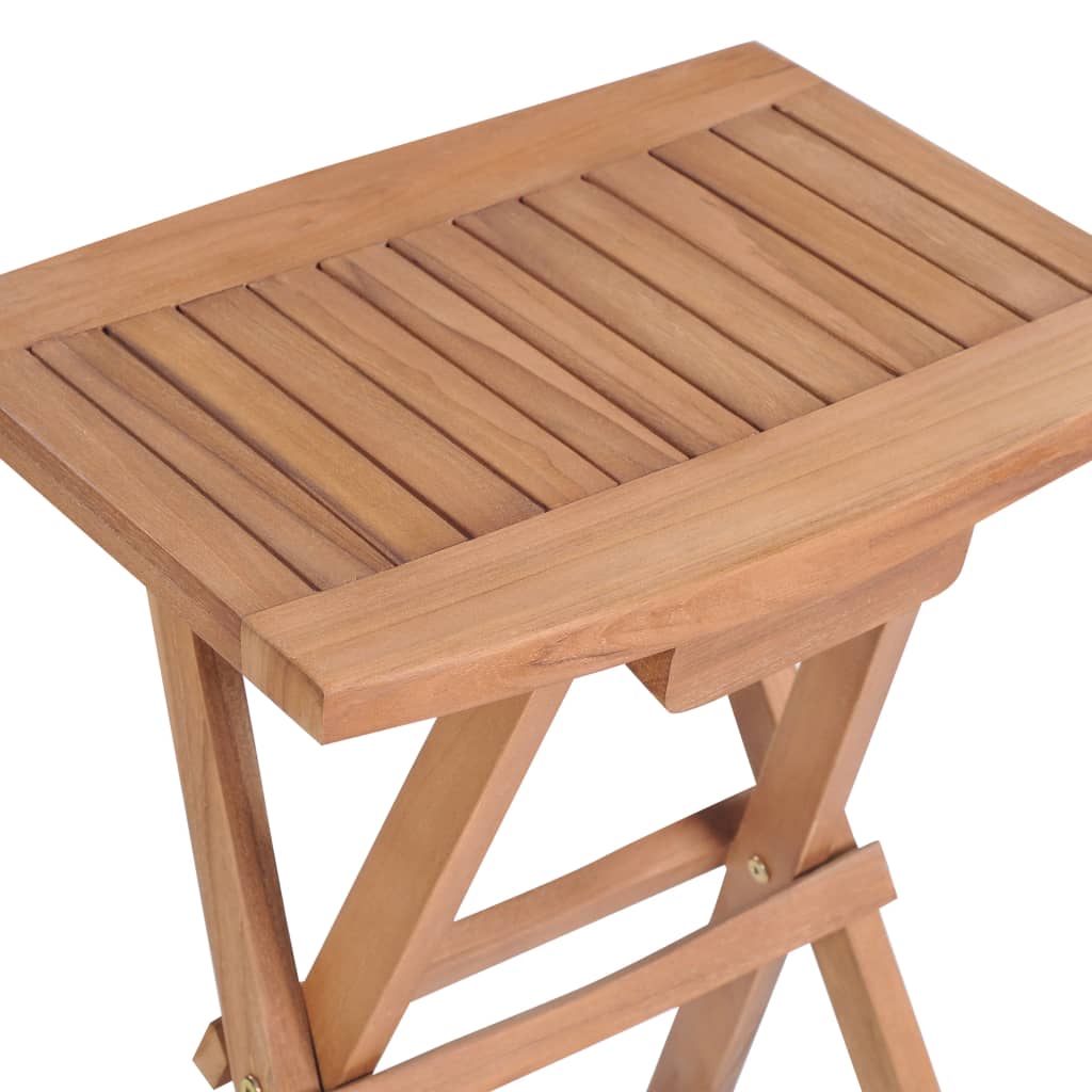 Sgabelli da Bar Pieghevoli 4 pz in Legno Massello di Teak - homemem39