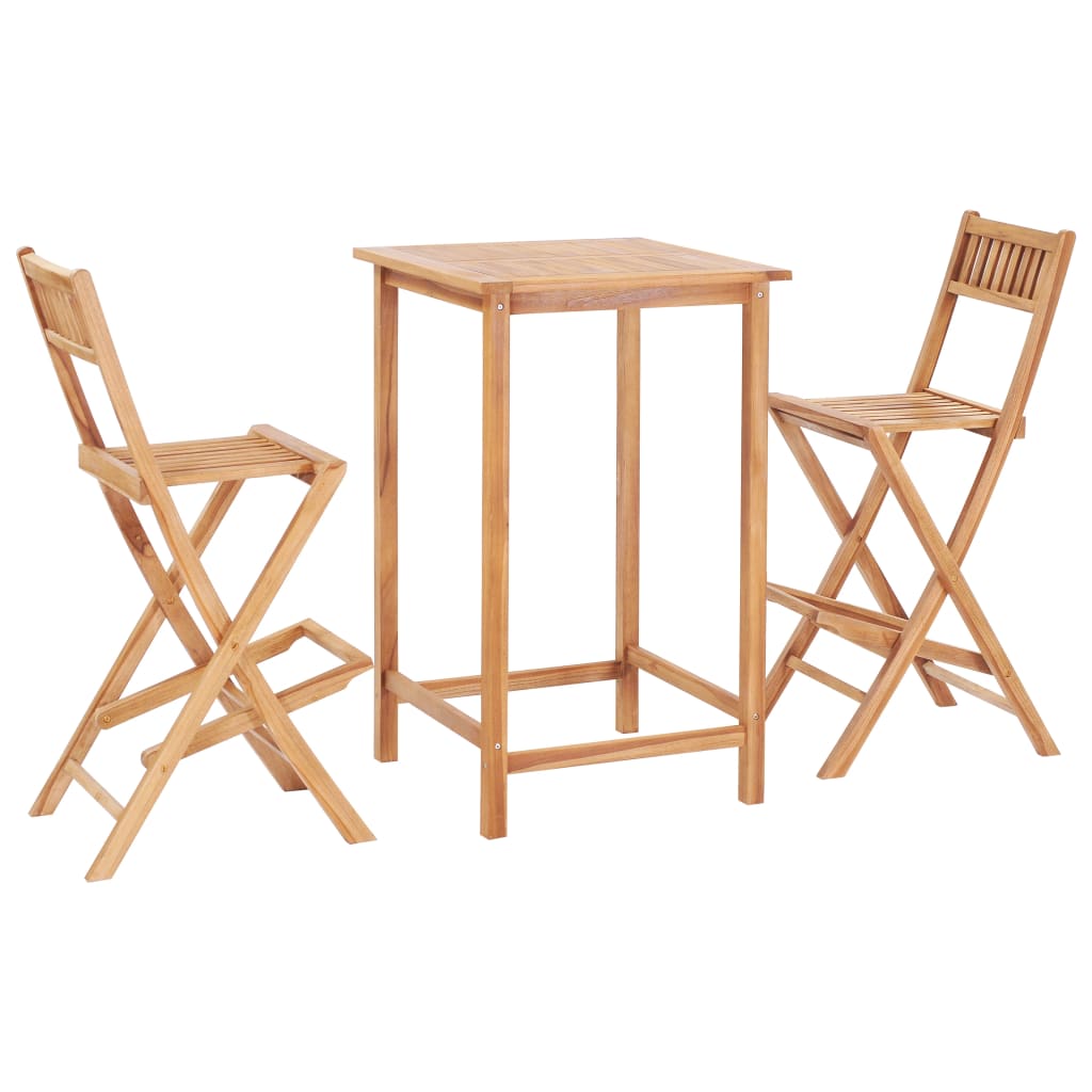 Set da Bar 3 pz in Legno Massello di Teak - homemem39