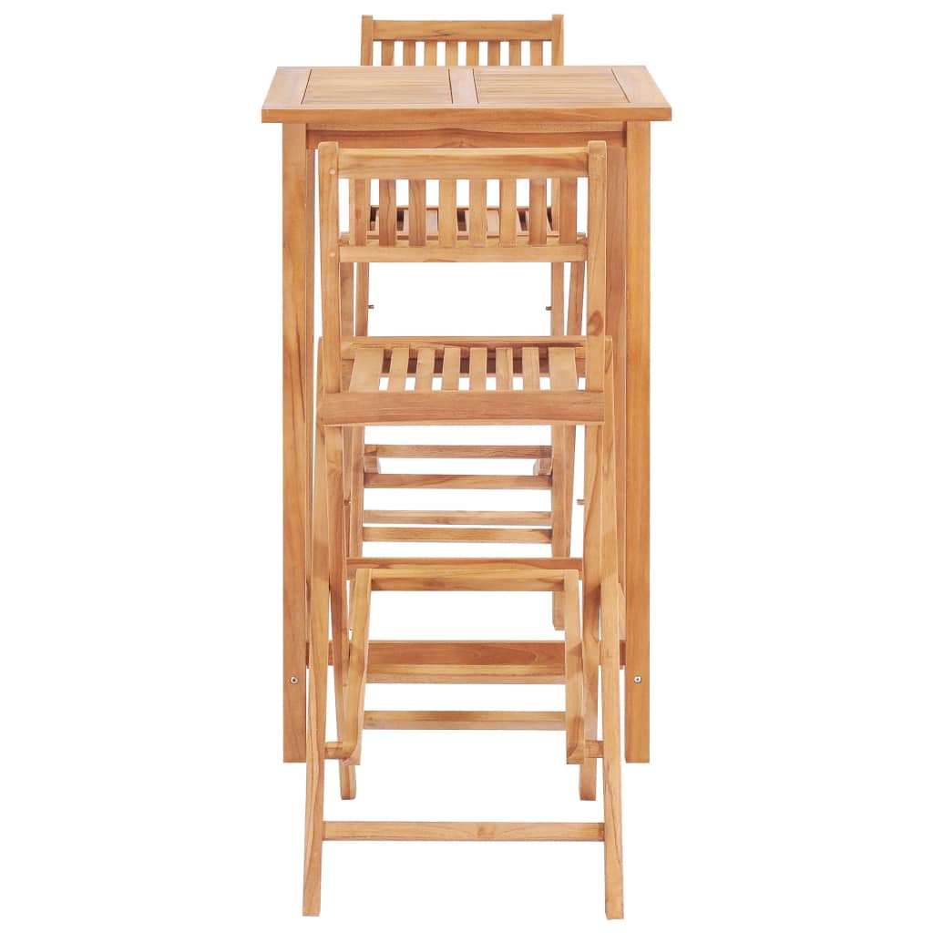 Set da Bar 3 pz in Legno Massello di Teak - homemem39