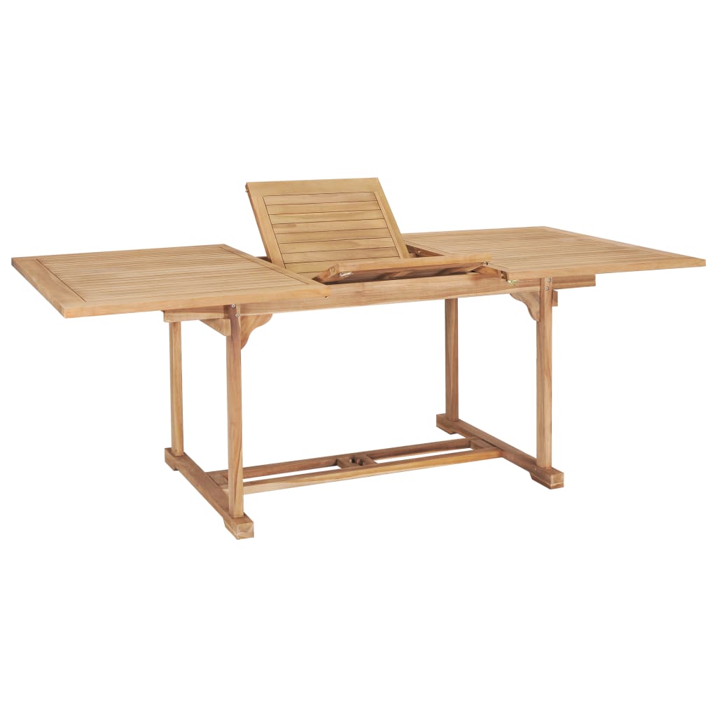 Tavolo da Pranzo Allungabile 150-200x100x75 cm Massello di Teak - homemem39