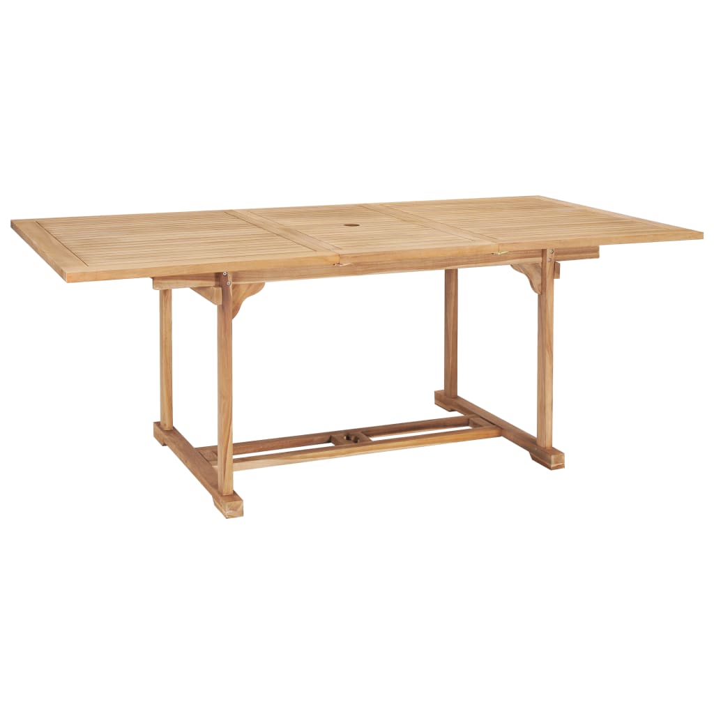 Tavolo da Pranzo Allungabile 150-200x100x75 cm Massello di Teak - homemem39