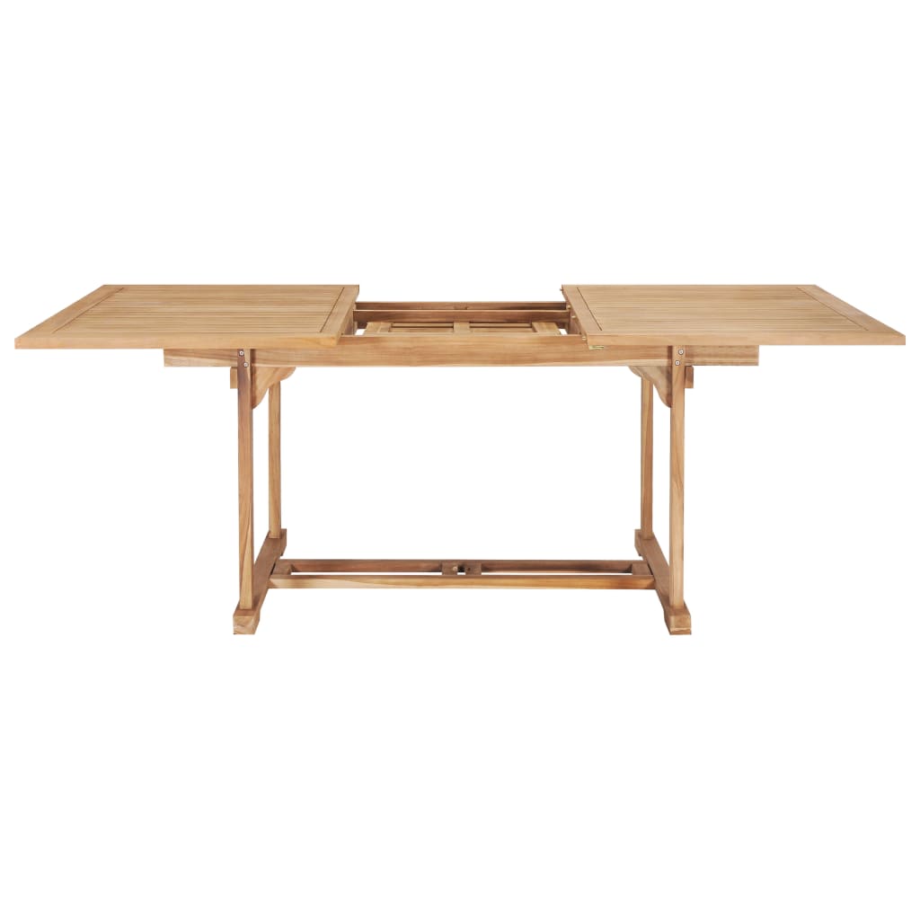 Tavolo da Pranzo Allungabile 150-200x100x75 cm Massello di Teak - homemem39