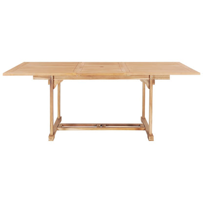 Tavolo da Pranzo Allungabile 150-200x100x75 cm Massello di Teak - homemem39