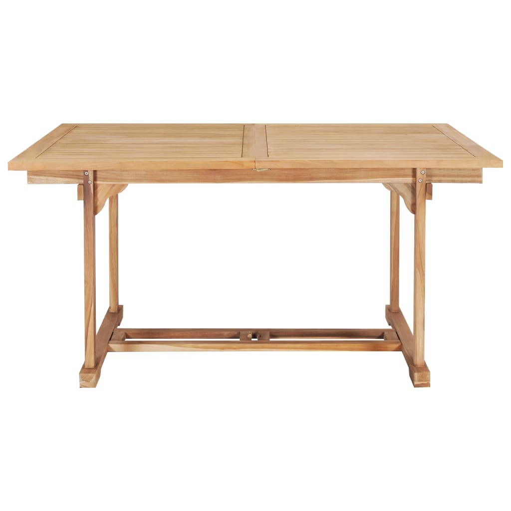 Tavolo da Pranzo Allungabile 150-200x100x75 cm Massello di Teak - homemem39