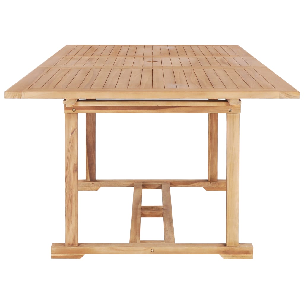 Tavolo da Pranzo Allungabile 150-200x100x75 cm Massello di Teak - homemem39