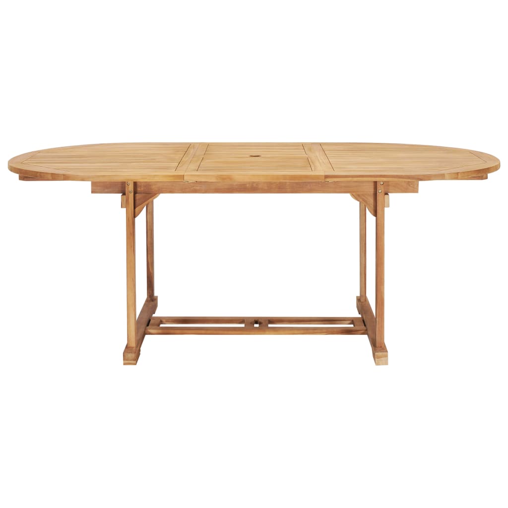 Tavolo da Pranzo Allungabile 150-200x100x75 cm Massello di Teak - homemem39