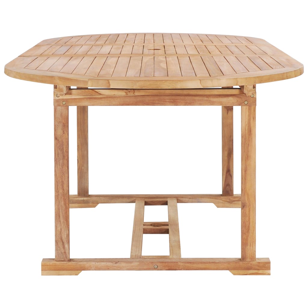 Tavolo da Pranzo Allungabile 150-200x100x75 cm Massello di Teak - homemem39