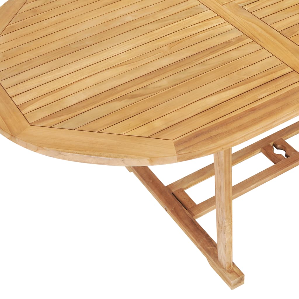 Tavolo da Pranzo Allungabile 150-200x100x75 cm Massello di Teak - homemem39