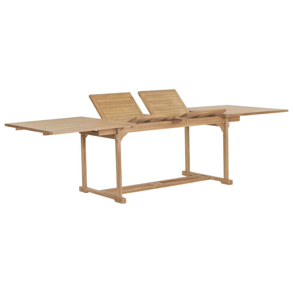 Tavolo da Giardino Allungabile 180-280x100x75 cm in Teak - homemem39