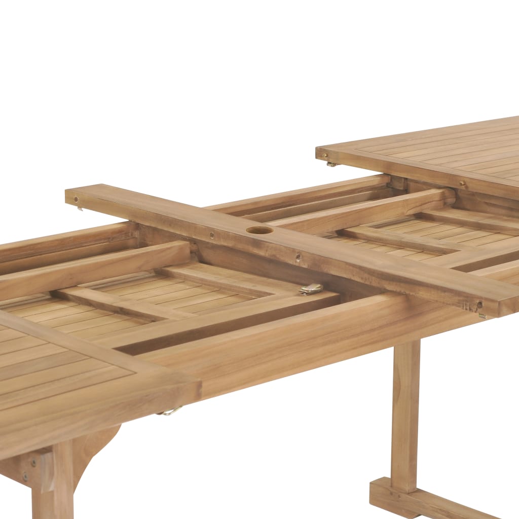 Tavolo da Giardino Allungabile 180-280x100x75 cm in Teak - homemem39