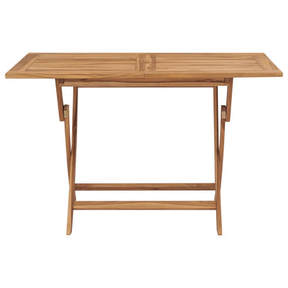 Tavolo Pieghevole da Giardino 120x70x75 cm in Massello di Teak - homemem39