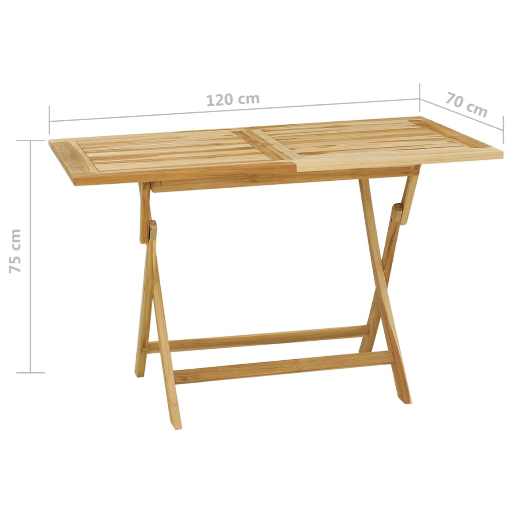 Set da Pranzo per Esterni 5 pz in Legno Massello di Teak - homemem39