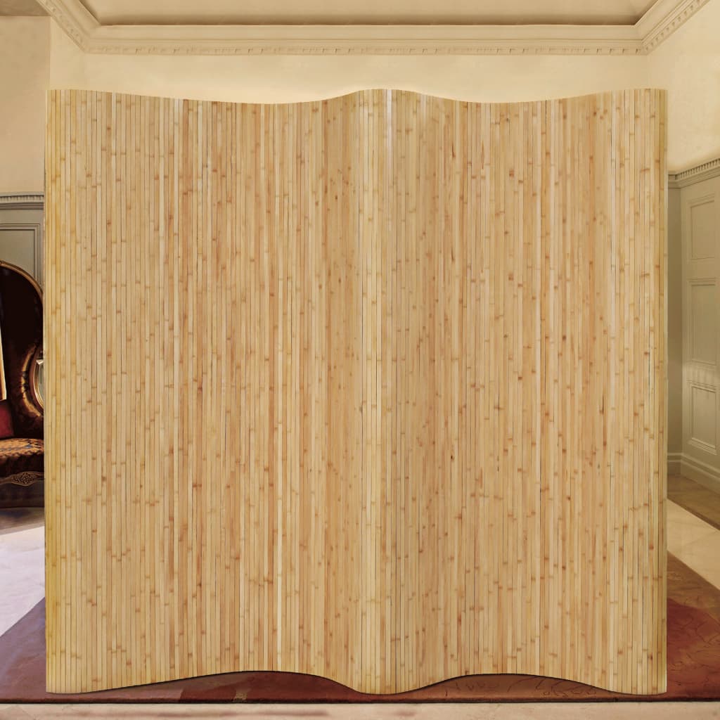 Pannello Divisore per la Stanza in Bambù Naturale 250x165 cm - homemem39