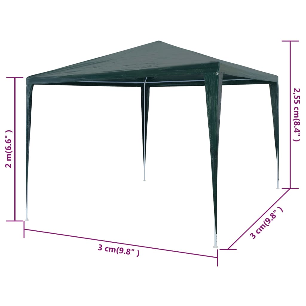 Tenda per Feste 3x3 m Verde - homemem39