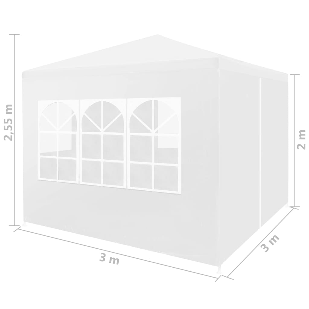 Tendone per Feste 3x3 m Bianco - homemem39