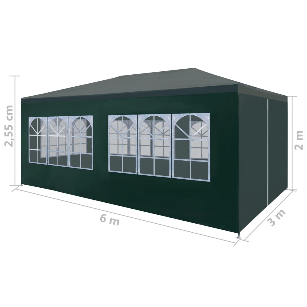 Tendone per Feste in PE 3x6 m Verde - homemem39