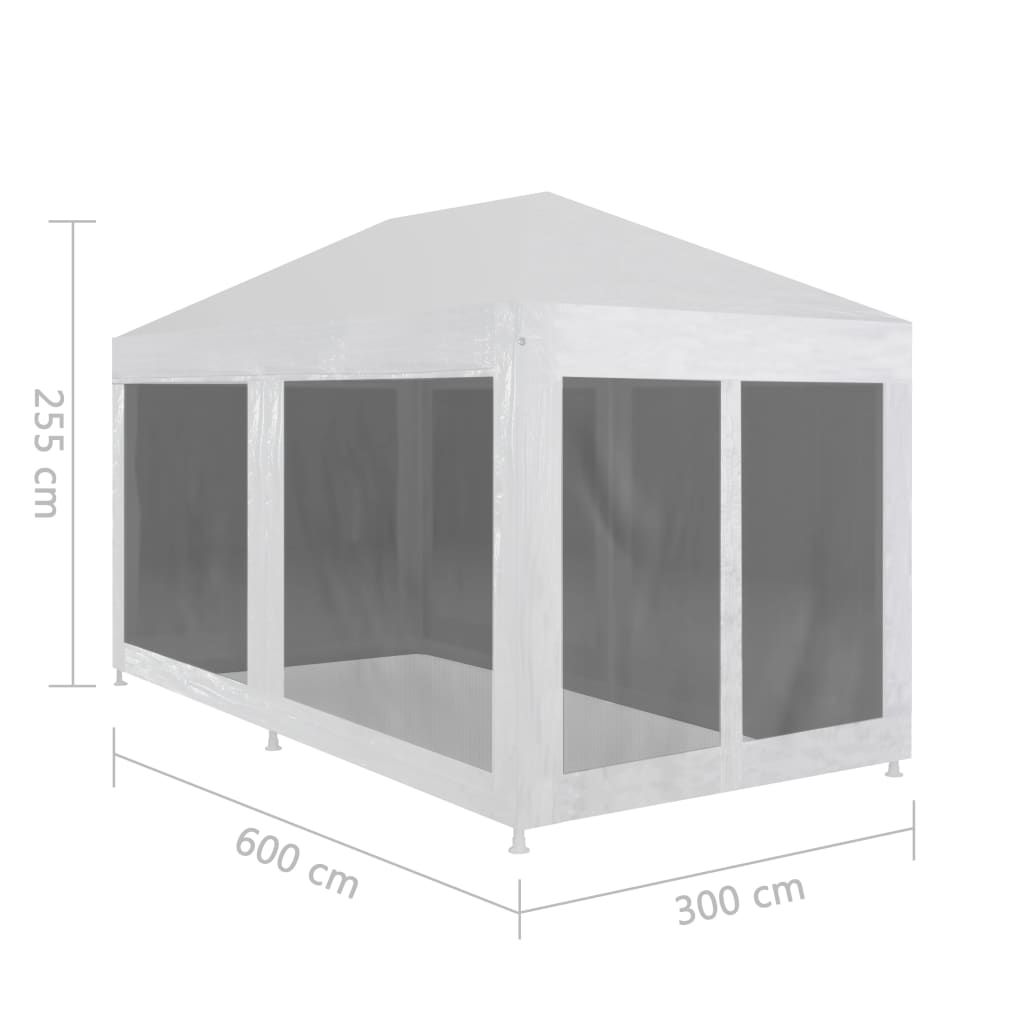 Tenda per Feste con 6 Pareti in Rete 6x3 m - homemem39