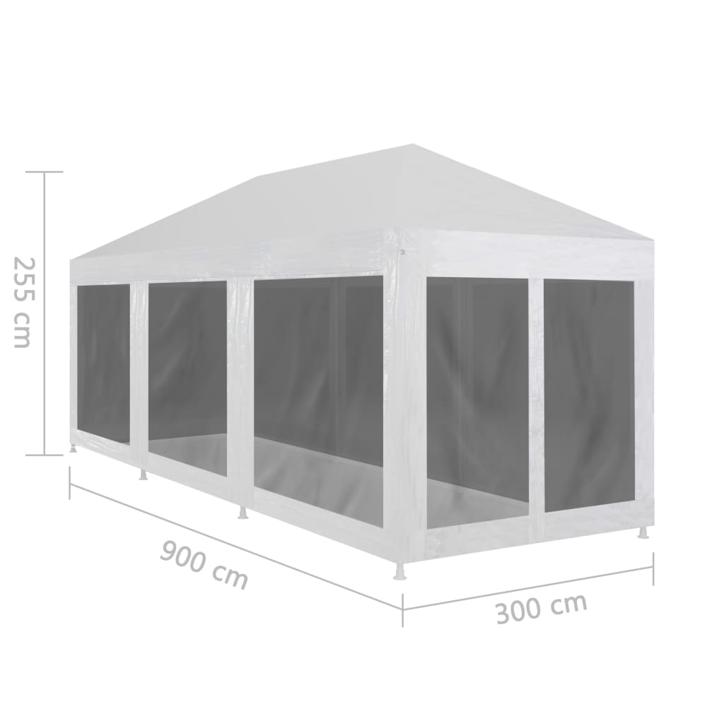 Tenda per Feste con 8 Pareti in Rete 9x3 m - homemem39