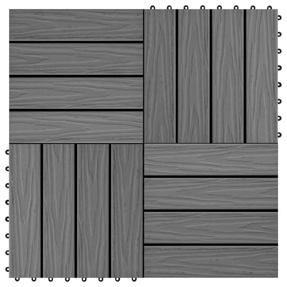 Piastrella Decking in WPC 11 pz 30x30 cm 1 sqm Grigio - homemem39