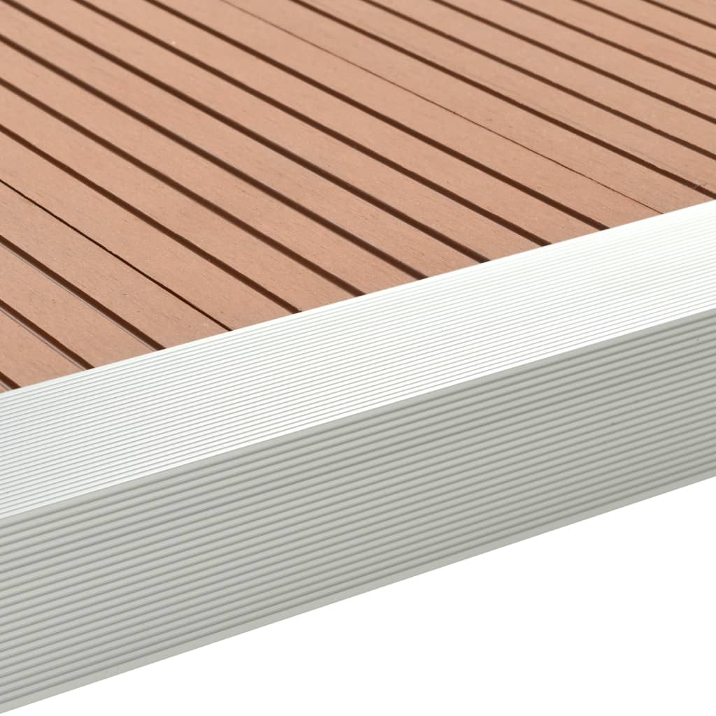 Profili Angolari per Decking in Alluminio 170 cm Argento - homemem39