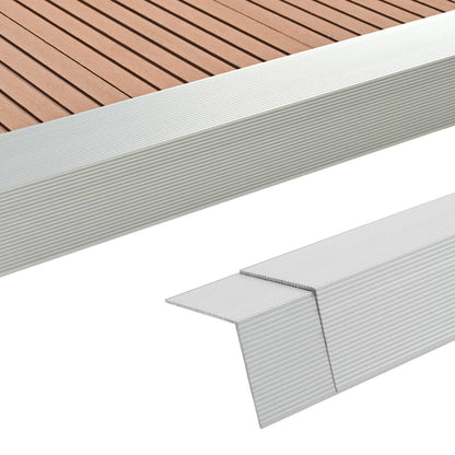 Profili Angolari per Decking in Alluminio 170 cm Argento - homemem39