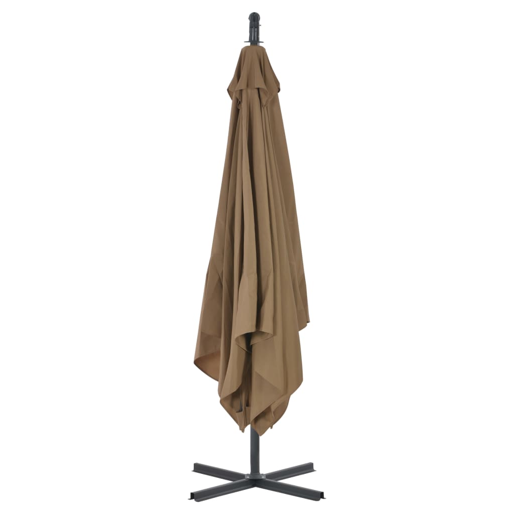 Ombrellone a Sbalzo con Palo in Acciaio 250x250 cm Grigio Talpa - homemem39