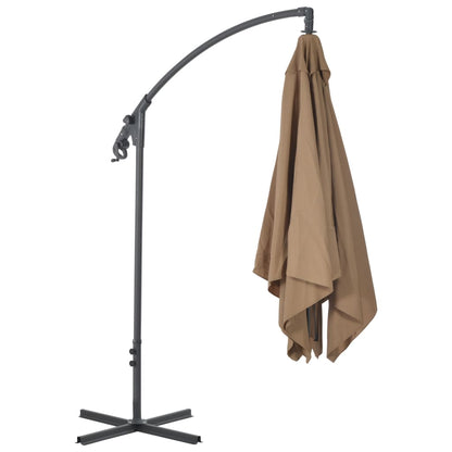 Ombrellone a Sbalzo con Palo in Acciaio 250x250 cm Grigio Talpa - homemem39