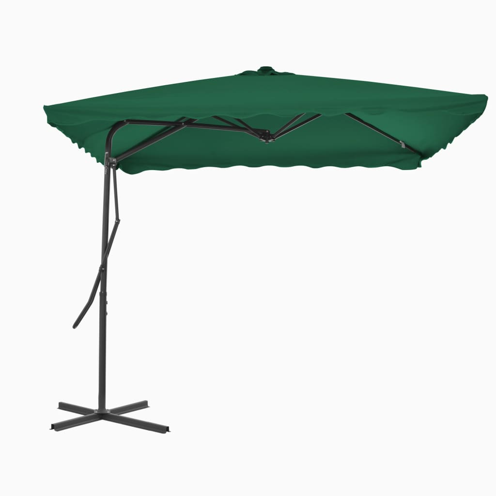 Ombrellone da Esterni con Palo in Acciaio 250x250 cm Verde - homemem39