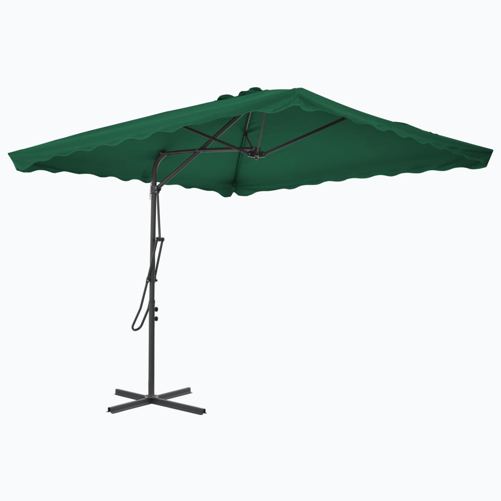 Ombrellone da Esterni con Palo in Acciaio 250x250 cm Verde - homemem39