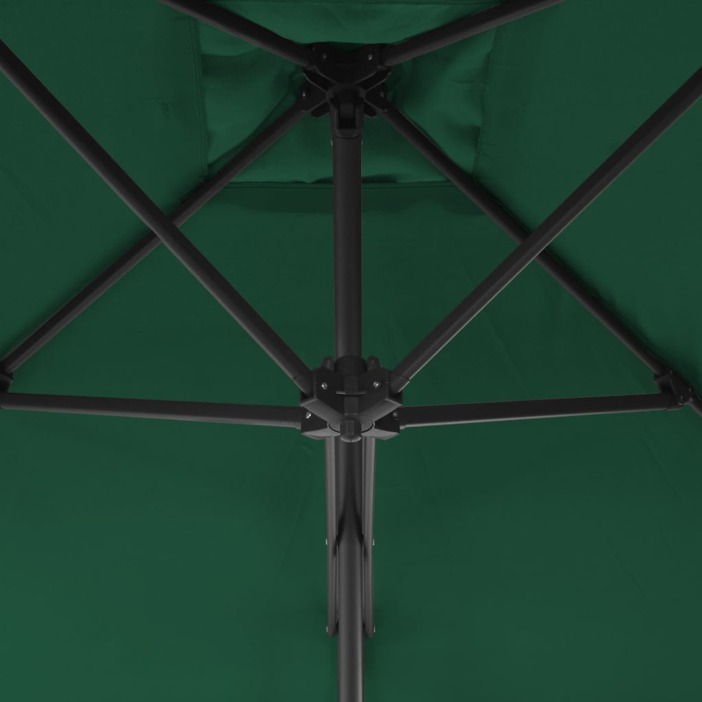 Ombrellone da Esterni con Palo in Acciaio 250x250 cm Verde - homemem39
