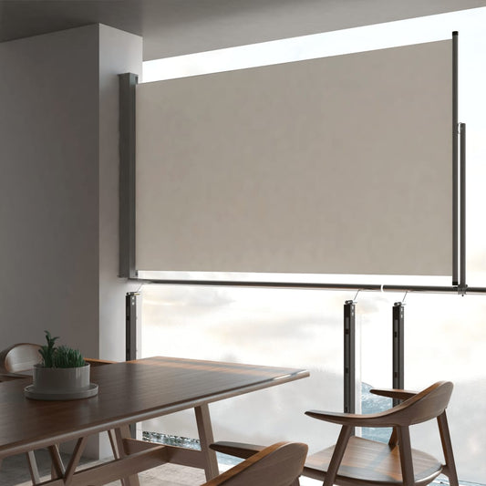 Tenda da Sole Laterale Retrattile 140 x 300 cm Crema - homemem39