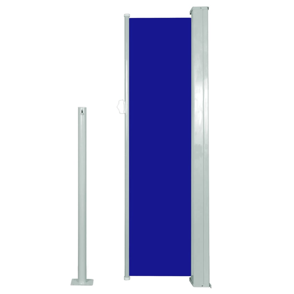 Tenda da Sole Laterale Retrattile 120 x 300 cm Blu - homemem39