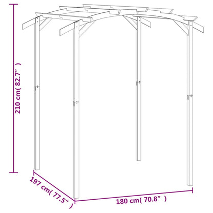 Pergola da Giardino Legno di Pino Impregnato 180x197x210 cm - homemem39