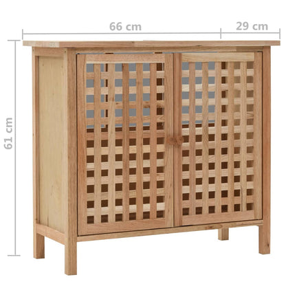 Mobile Sottolavabo in Legno Massello di Noce 66x29x61 cm - homemem39