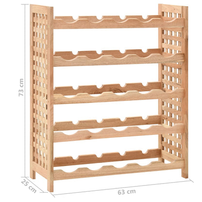 Portavini da 25 Bottiglie in Massello di Noce 63x25x73 cm - homemem39