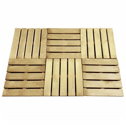 Piastrelle per Esterni 6 pz 50x50 cm in Legno Verde - homemem39